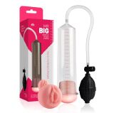 BOMBA PENIANA DE SUCÇÃO COM VAGINA REALISTICA - LB009 TRANSLÚCIDO