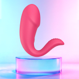 VIBRADOR DUPLO COM FORMATO DE GLANDE COM APP PINK