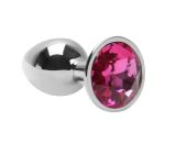 PLUG ANAL INOX 06871  - TAMANHO PEQUENO - PEDRA PINK
