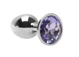 PLUG ANAL INOX 06871  - TAMANHO PEQUENO - PEDRA LILÁS
