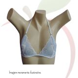 SUTIÃ / TOP MARIZA EM RENDA  - SRM - TAM. UNICO BRANCO E AZUL
