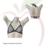 SUTIÃ / TOP MARIZA EM TULE  - STM - TAM. UNICO PRETO