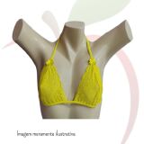 SUTIÃ / TOP MARIZA EM RENDA  - SRM - TAM. UNICO AMARELO