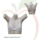 SUTIÃ / TOP MARIZA EM TULE  - STM - TAM. UNICO BRANCO