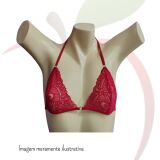 SUTIÃ / TOP MARIZA EM RENDA  - SRM - TAM. UNICO VERMELHO