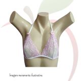 SUTIÃ / TOP MARIZA EM RENDA  - SRM - TAM. UNICO ROSA