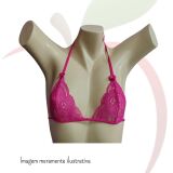 SUTIÃ / TOP MARIZA EM RENDA  - SRM - TAM. UNICO PINK