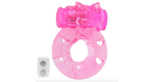 ANEL PENIANO COM VIBRO - LOBINHO - ROSA
