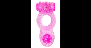 ANEL PENIANO VIBRADOR COM PÉROLA - ROSA
