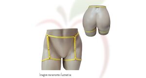 CINTA LIGA SENSUAL DE ELASTICO AJUSTAVEL - CL01 AMARELO