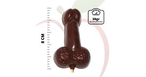 CHOCOLATE ERÓTICO - AO LEITE - FORMATO DE PÊNIS 8CM