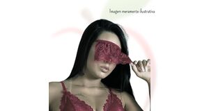 VENDA TAPA OLHOS RENDADA - VR01 - BORDÔ